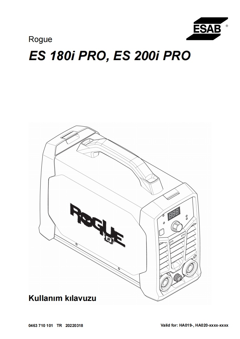 ESAB-ES-180i PRO--ES-200i PRO操作手册含电器原理图-找手册网